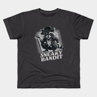 Sneaky Bandit: Raccoon Design Kids T-Shirt